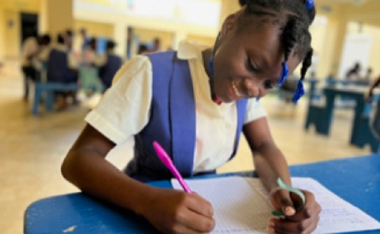 student in haiti