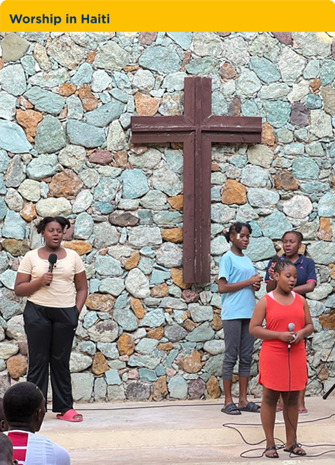 Worship at Brit's Home in Haiti